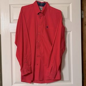 Cinch Pink Button Up Shirt